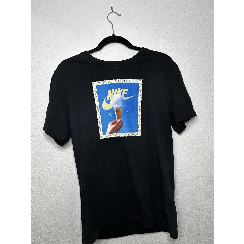 Nike Air Graphic T-Shirt Black Ice Cream Cone Logo Short Sleeve Men's‎ Tee